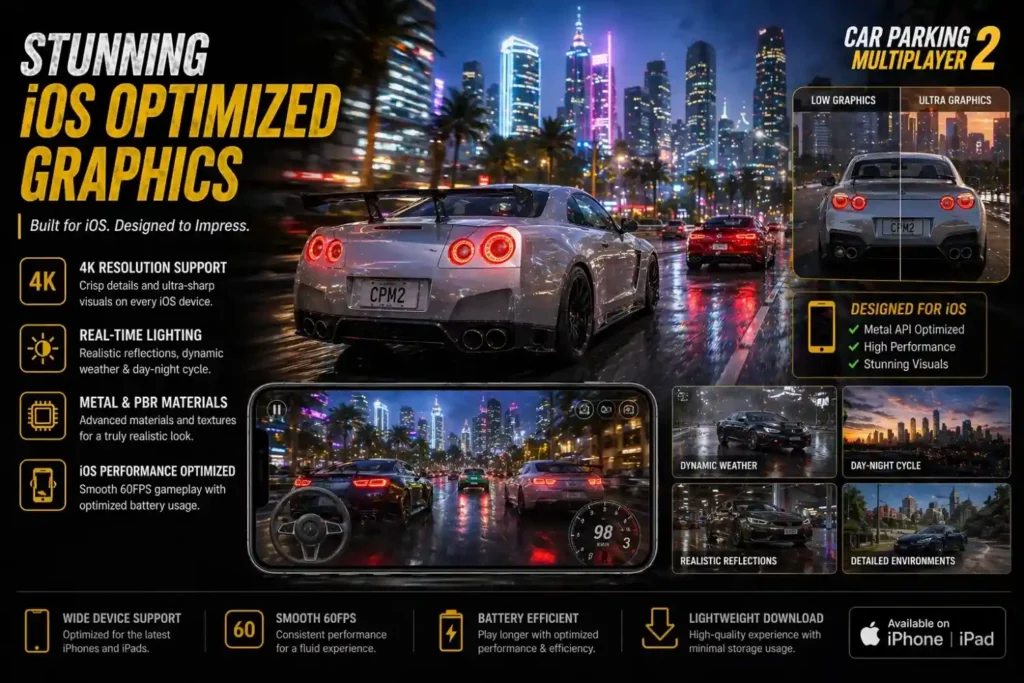 Graphics in car parking multi player 2