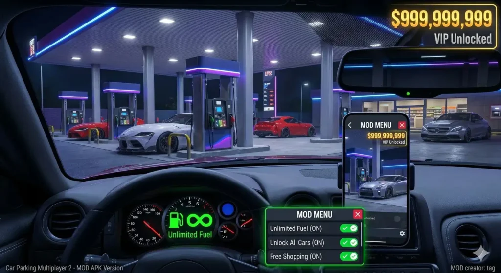 MAx Fuel in Car parking gaming