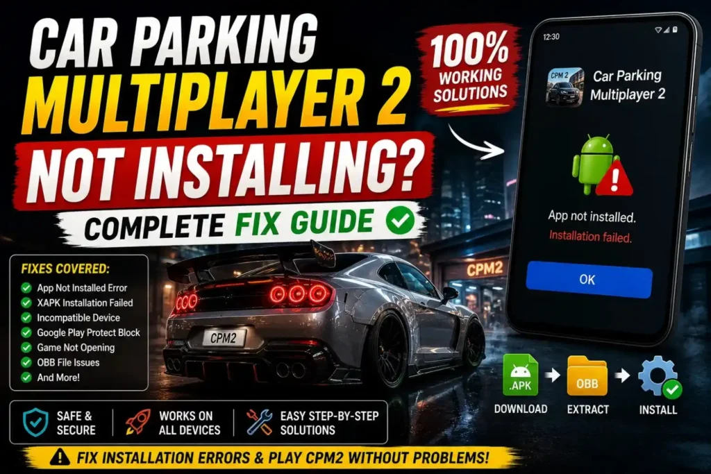 Car Parking Multiplayer 2 Not Installing — Complete Fix Guide