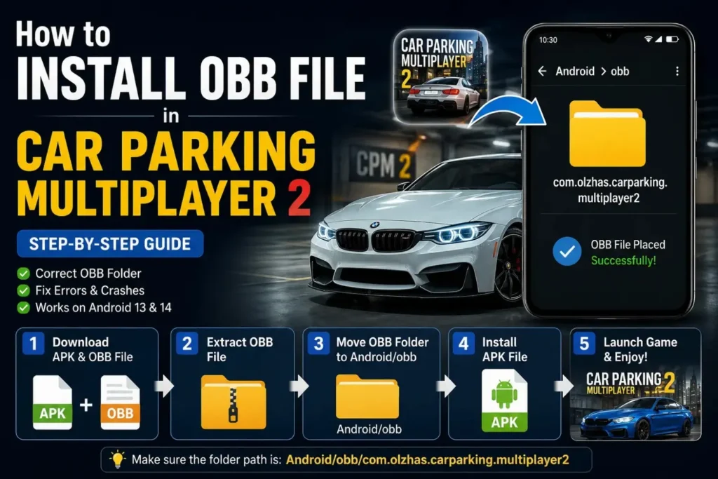 How to Install OBB File in Car Parking Multiplayer 2 a complete guide